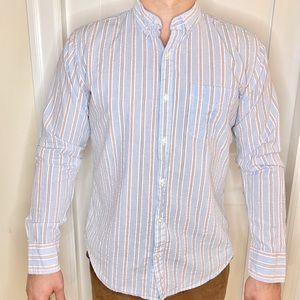 Bonobos seersucker striped long sleeve button down men’s shirt